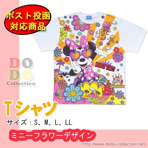 ミニー　フラワーデザイン　Tシャツ　Lサイズ　男女兼用　東京ディズニーリゾート　限定　