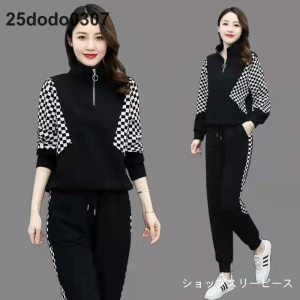 セットアップ レディース ジャージ 秋冬 長袖 上下セット パーカー パンツ ジャージ セットアップ...