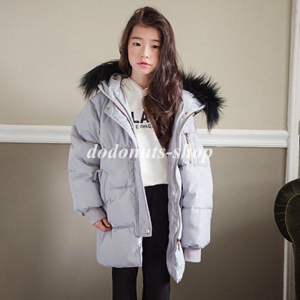 子供服 女の子 中綿コート ジャケット 韓国子供 ロング コート フード付き 防寒