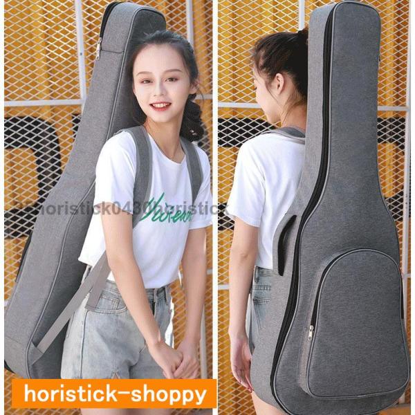 ギター ギターケース ギターバッグ リュック ソフトケース 小物入れ付 撥水 耐久性