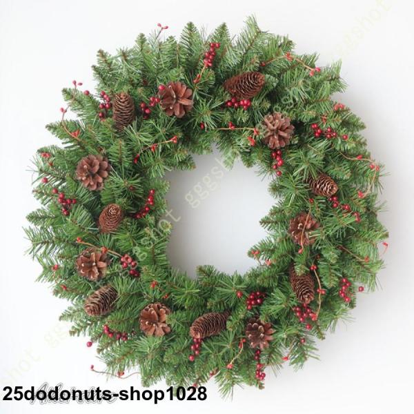 クリスマスリース ナチュラル 北欧風 大人シンプル 松ぼっくり フラワーリース おしゃれ 素敵 玄関...