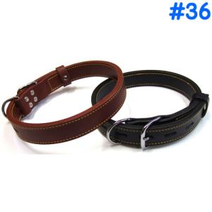 岡野製作所 強力一枚皮平首輪 #30 (レッド、ブルー、イエロー