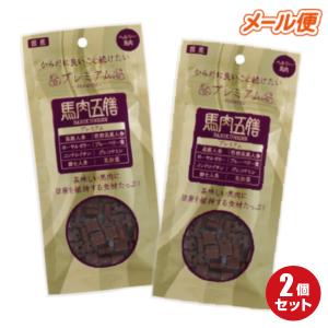 【2袋】馬肉五膳プレミアム（ばにくごぜん） 50g×2（100g）メール便限定送料無料 国産馬肉と五種の薬膳の犬用おやつ｜doghills