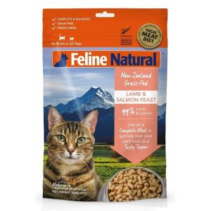 フィーラインナチュラル 猫用 フリーズドライ ラム＆キングサーモン 320g（100％ナチュラル 生食 キャットフード 猫用総合栄養食 FelineNatural K021）