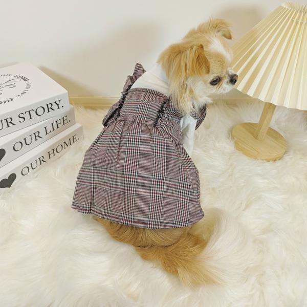 犬服 犬の服 ペット服 ドッグウェア 小型犬 韓国 秋冬 春夏 かわいい おしゃれ ワンピース スカ...