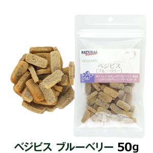 ナチュラルハーベスト ベジビス ブルーベリー 50g ビスケット 穀物不使用 トリーツ 国産 犬｜dogparadise