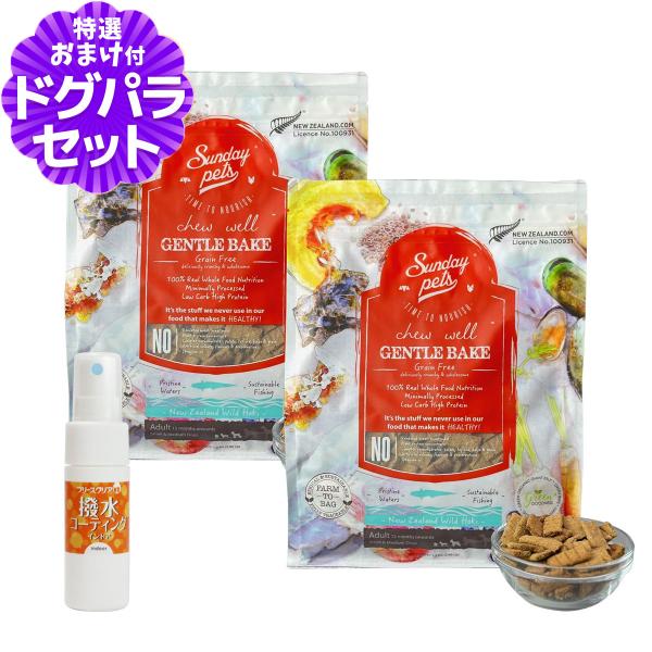 サンデーペッツ ジェントルベイク ワイルドホキウィズトライプ 1.3kg×2袋 +撥水コーティングイ...
