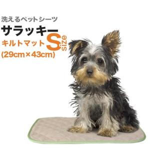 洗えるペットシーツ「ワンダーマット・サラッキー」Ｓサイズ（29×43cm／吸水約200cc）高吸水・消臭抗菌