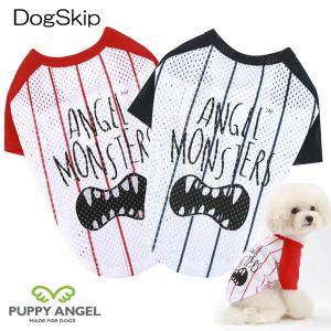 犬用 PAモンスターズバーティカルストライプＴシャツ Puppy Angel Angel Monsters Vertical Striped T：X｜dogskip