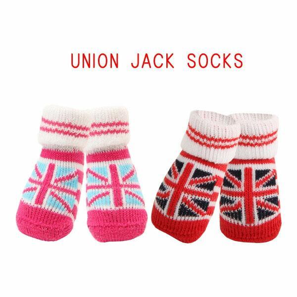 ユニオンジャックソックス 犬用靴下 ：S,M,Lサイズ UNION JACK SOCKS PUPPI...