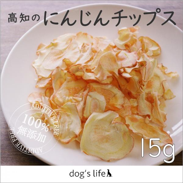 犬用 ドライフルーツ 野菜 おやつ 天然 国産 無添加 にんじんチップス 15g