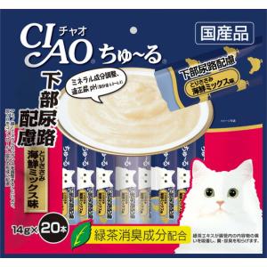 猫用おやつ ちゅーる チュール 猫いなば ちゅ〜る 下部尿路 配慮 ささみ海鮮ミックス14g × 20本 猫 ねこ ウェット 水分｜dogwithme