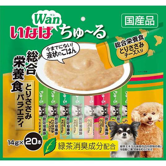 犬用おやつ ちゅーる チュール 犬いなば ワン ちゅ〜る 総合栄養食 バラエティ14g × 20本 ...