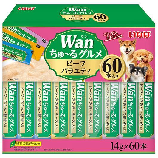 犬用おやつ ちゅーる チュール 犬いなば ワンちゅ〜る ＷＡＮちゅ〜る グルメ ビーフバラエティ１４...