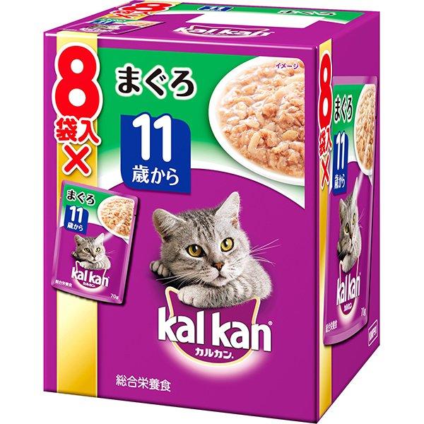 ペット 猫 フードカルカンパウチ １１歳から まぐろ ７０ｇ ８袋パック 猫 ねこ キャットフード ...