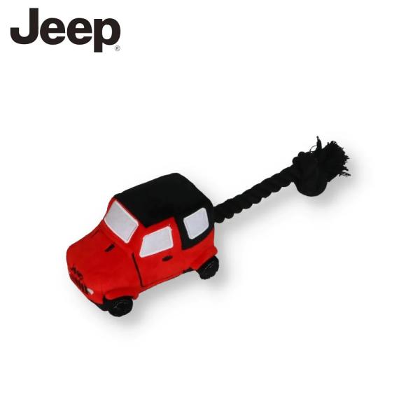 犬 おもちゃ ロープ Jeep(R) ジープ ラングラー レッド プープー 鳴る 笛 車 猫 ファン...