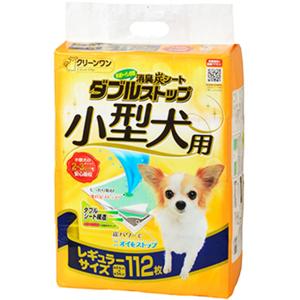 シーズイシハラ クリーンワン 消臭炭シート ダブルストップ 小型犬用 レギュラー 112枚×4