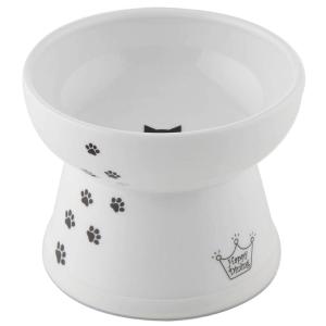 猫壱 ハッピーダイニング 脚付フードボウルL 猫柄 シリコン付き ( 1個