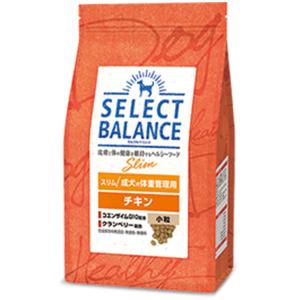 セレクトバランス スリム チキン 小粒 成犬の体重管理 ドライ 1kg