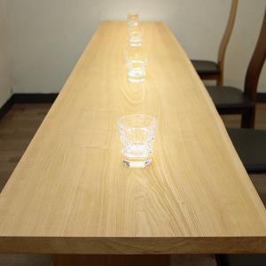 DIY タモ材カウンター天板 W1500 D600 T35 片耳付き一枚板風 卸価格