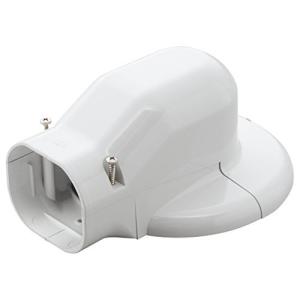 因幡電工 配管化粧カバー ウォールコーナーエアコンキャップ用 壁面取り出し ホワイト LDWM-90-W