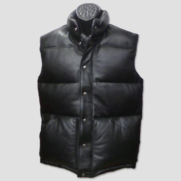 ショット　Schott　ラムレザー・ダウンベスト "SCH-204D LAMB LEATHER DO...