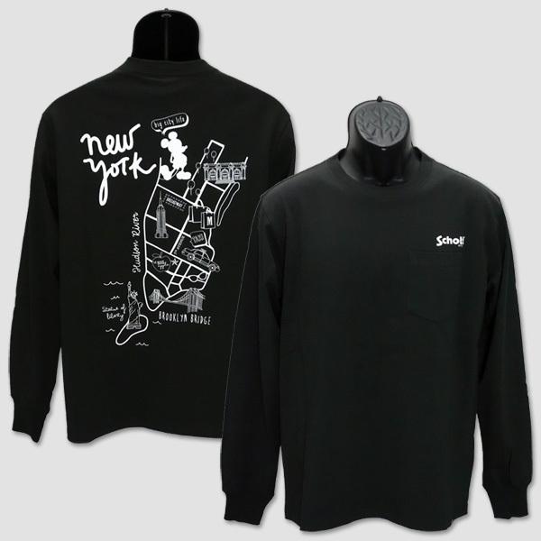 ショット＆ディズニー　Schott&amp;Disney コラボ長袖Ｔシャツ　“Disney New Yor...