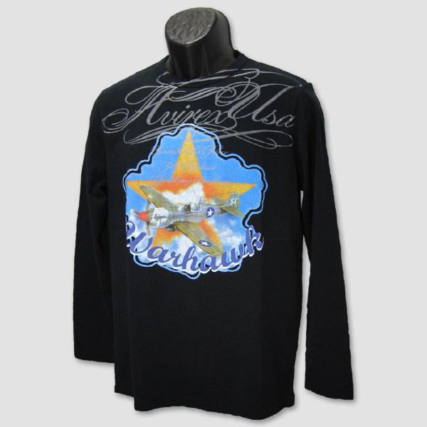 AVIREX　L/S プリントＴシャツ　“WAR HAWK”