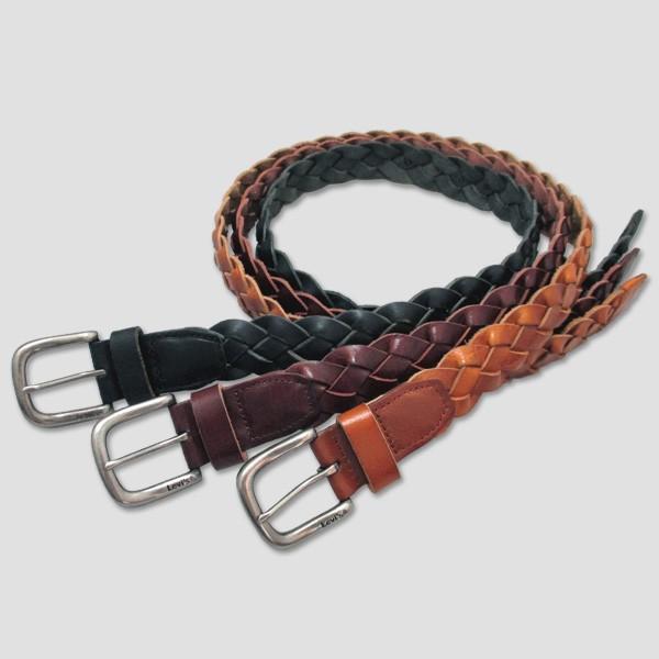 Levi's ハーネスバックル・牛革メッシュベルト