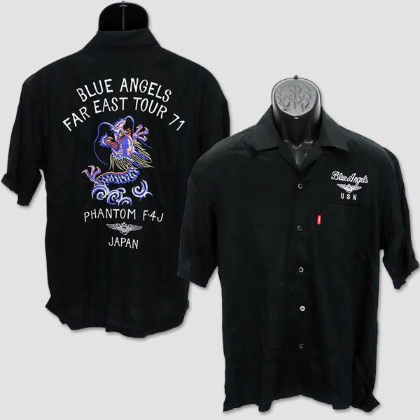 アビレックス　AVIREX　半袖テンセル 刺しゅうスカシャツ　“TENCEL EMBROIDERED...