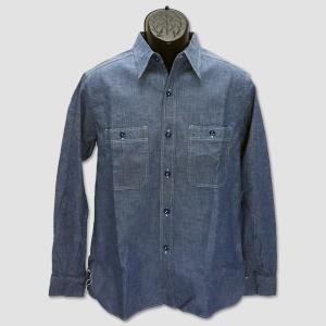 BUZZ RICKSON'S バズリクソンズ シャンブレーシャツ 長袖 シャツ BLUE