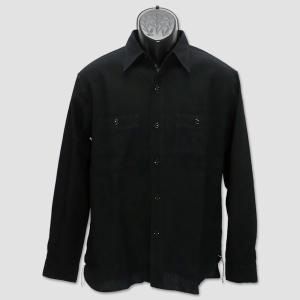 バズ・リクソンズ　BUZZ RICKSON'S　長袖ブラックシャンブレー・ワークシャツ　“William Gibson Black Shambrey Work Shirt” BR29143