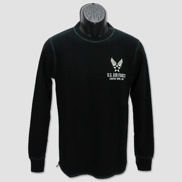 バズ・リクソン　BUZZ RICKSON'S　サーマル・スウェット素材長袖Ｔシャツ　“U.S.AIR...