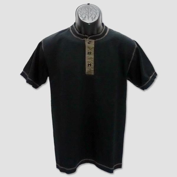 バズ・リクソンズ　BUZZ RICKSON'S　半袖ミリタリー・ヘンリーネックTシャツ　“SLUB ...