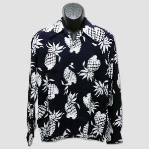 DUKE KAHANAMOKU　デューク・カハナモク　長袖ハワイアンシャツ　“DUKE'S PINEAPPLE” DK26793｜doing