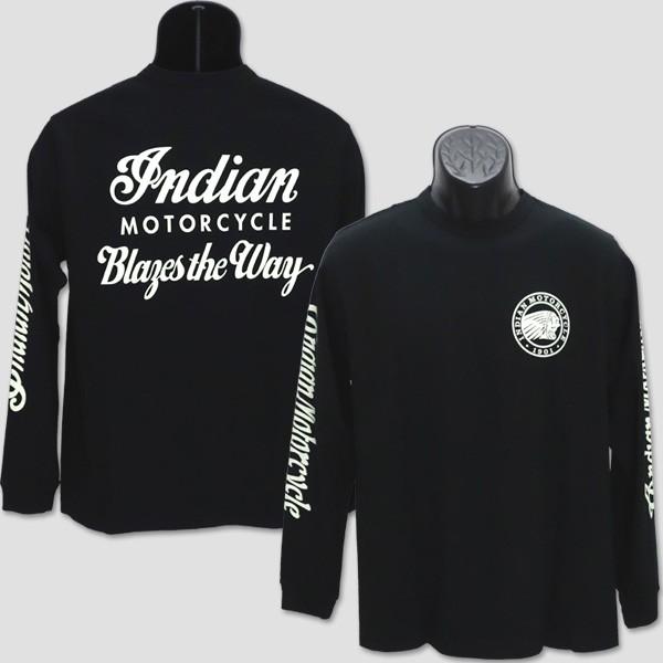 インディアン・モーターサイクル　INDIAN MOTORCYCLE　長袖ライダーＴシャツ　“BLAZ...