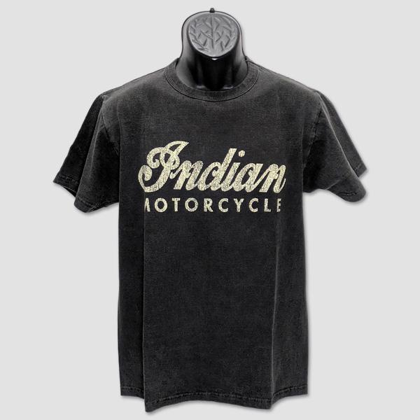 インディアン・モーターサイクル　INDIAN MOTORCYCLE　ピグメント加工Tシャツ　“IND...