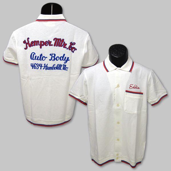 King Louie　半袖刺しゅう・オープンポロシャツ　“Kemper Mtr.Co.”