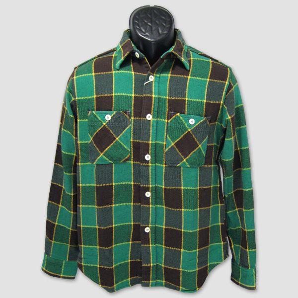 SUGAR CANE　ミリタリーチェック・ワークシャツ　“TWILL CHECK WORK SHIR...
