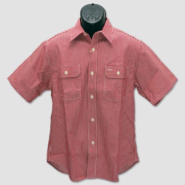 シュガーケーン　SUGAR CANE 半袖ヒッコリーストライプ・ワークシャツ　“SHORT SLEE...