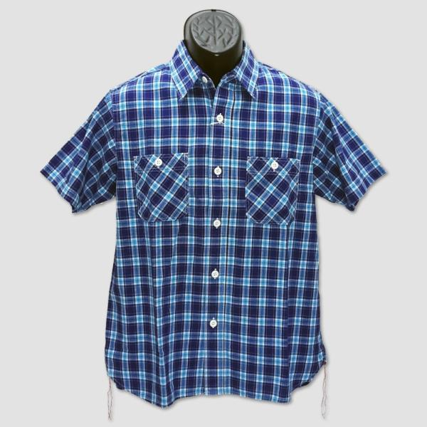 シュガーケイン　SUGAR CANE　半袖ミニチェックワークシャツ　“MINI CHECK S/S ...