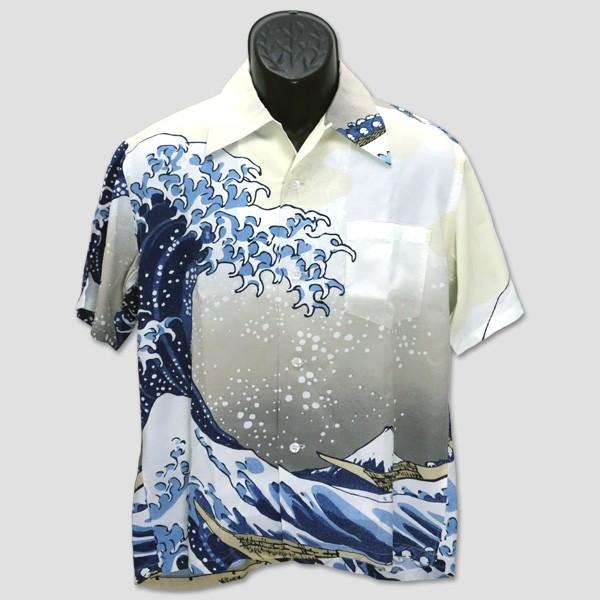 サンサーフ　SUN SURFx北斎アロハシャツ　“神奈川沖浪裏” SS37651