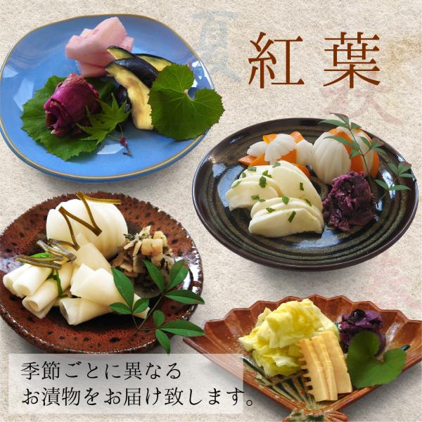 漬物 京都 送料込み 志季彩 ー頒布会・紅葉（ひと季節）− 漬物屋 ランチ 京都駅 三大漬物 老舗 ...