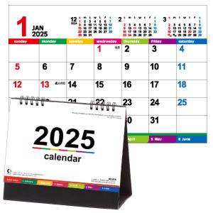 【メール便で送料無料】卓上カレンダー 2025年 「カラーインデックス NK516」 2冊セット