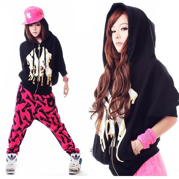 パーカー レディース 韓国 ダンス衣装 ヒップホップ ガールズ HIPHOP