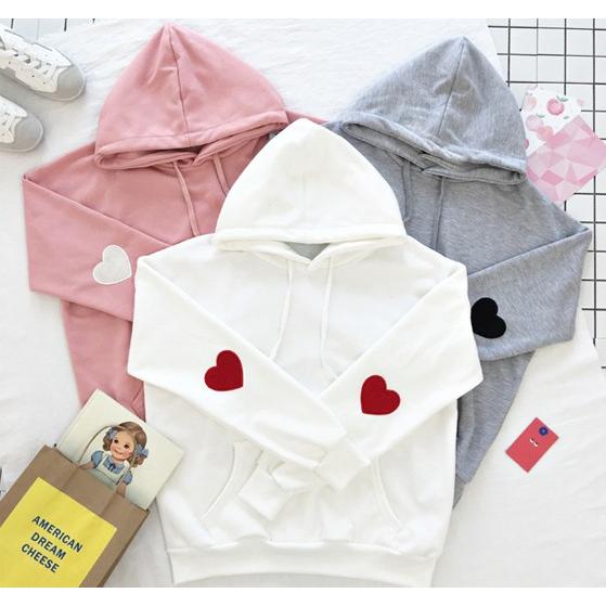 韓国ファッション パーカー レディース 長袖 トレーナー トップス オルチャン ハート 原宿系