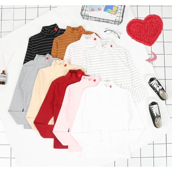 韓国ファッション レディース トレーナー ハートネック ロンＴ トップス 原宿系 春夏秋冬