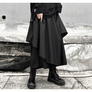 袴パンツ レイヤードパンツ ワイドパンツ モード系 レディース メンズ