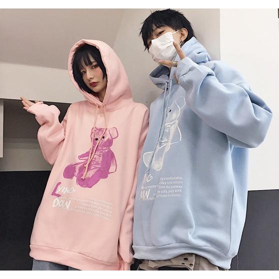 パーカー レディース 韓国 くま クマ 長袖 原宿系 オルチャン