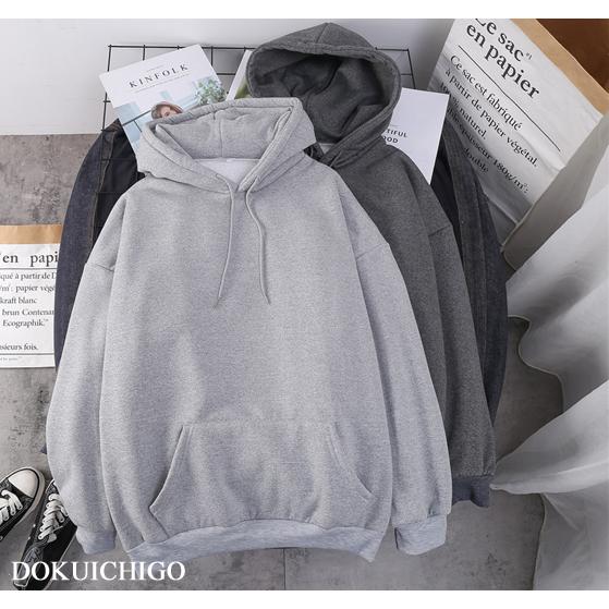 パーカー レディース 裏起毛 韓国 大きめ 無地 スウェット 長袖 冬 BIG